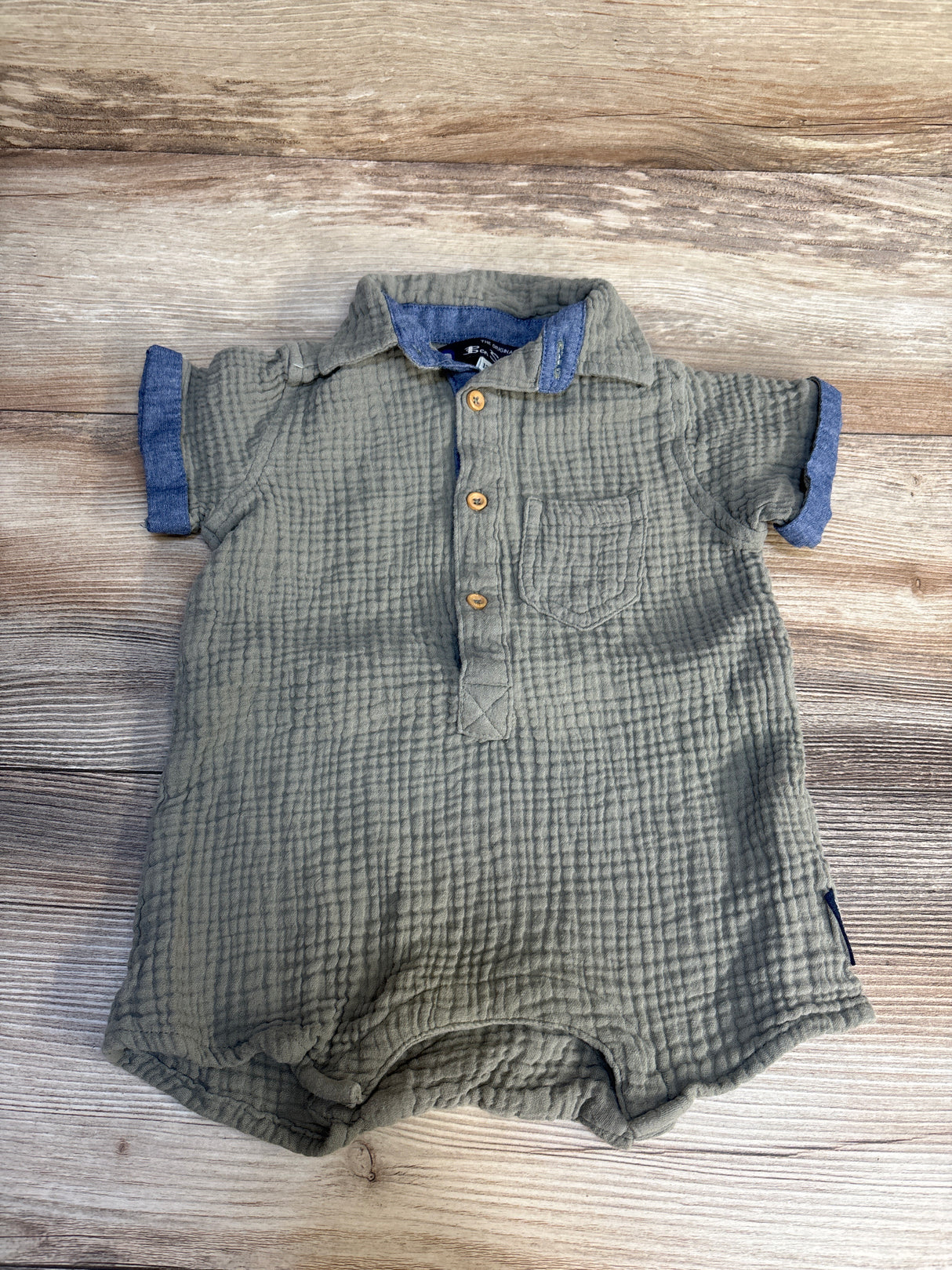 Ben Sherman Gauze Romper Olive sz 12m