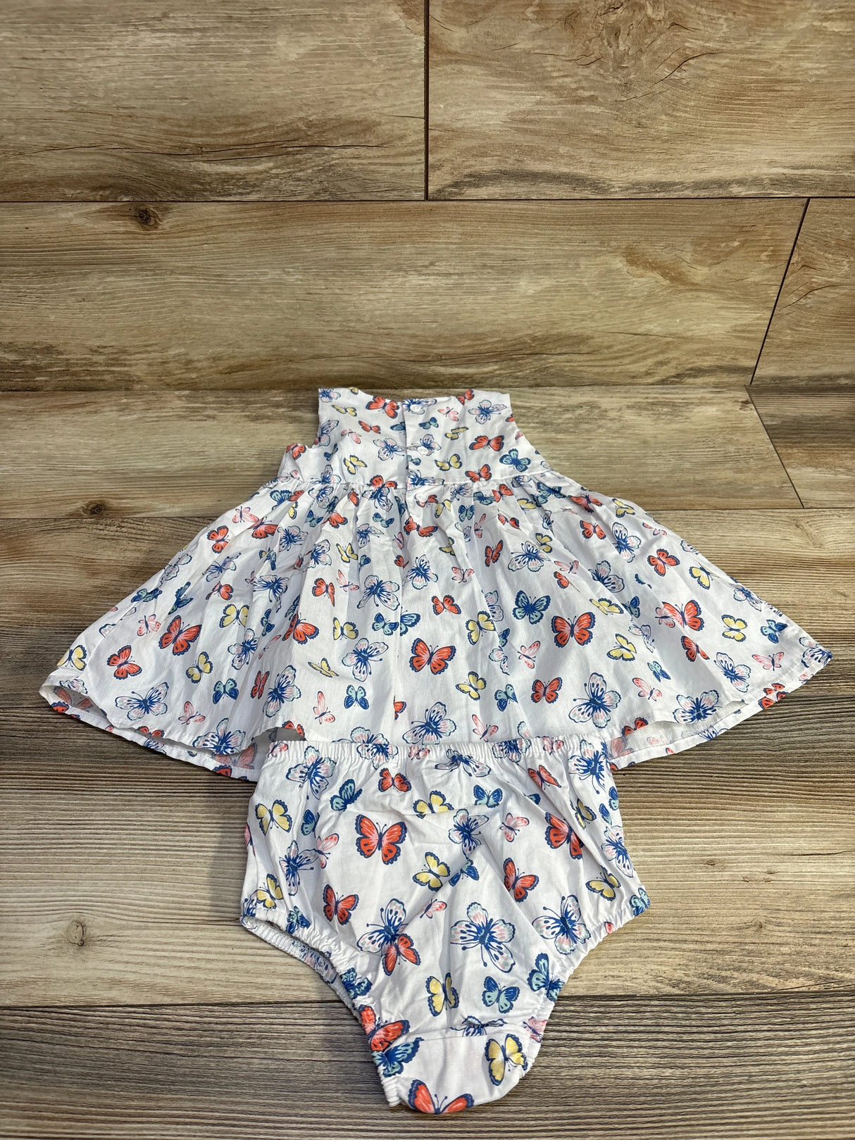 Emporio Baby 2pc Butterfly Print Dress & Bloomers White sz 18m - Me n Mommy To Be
