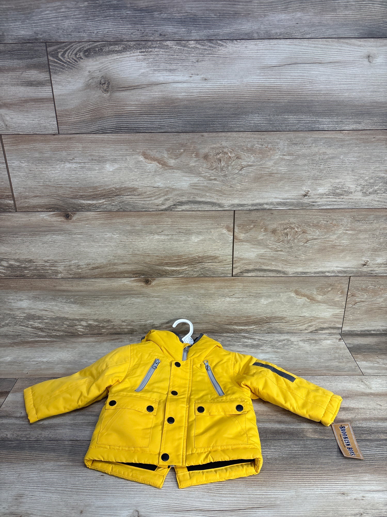 NEW Brooklyn Boys Waterproof Rain Jacket Yellow sz 12m