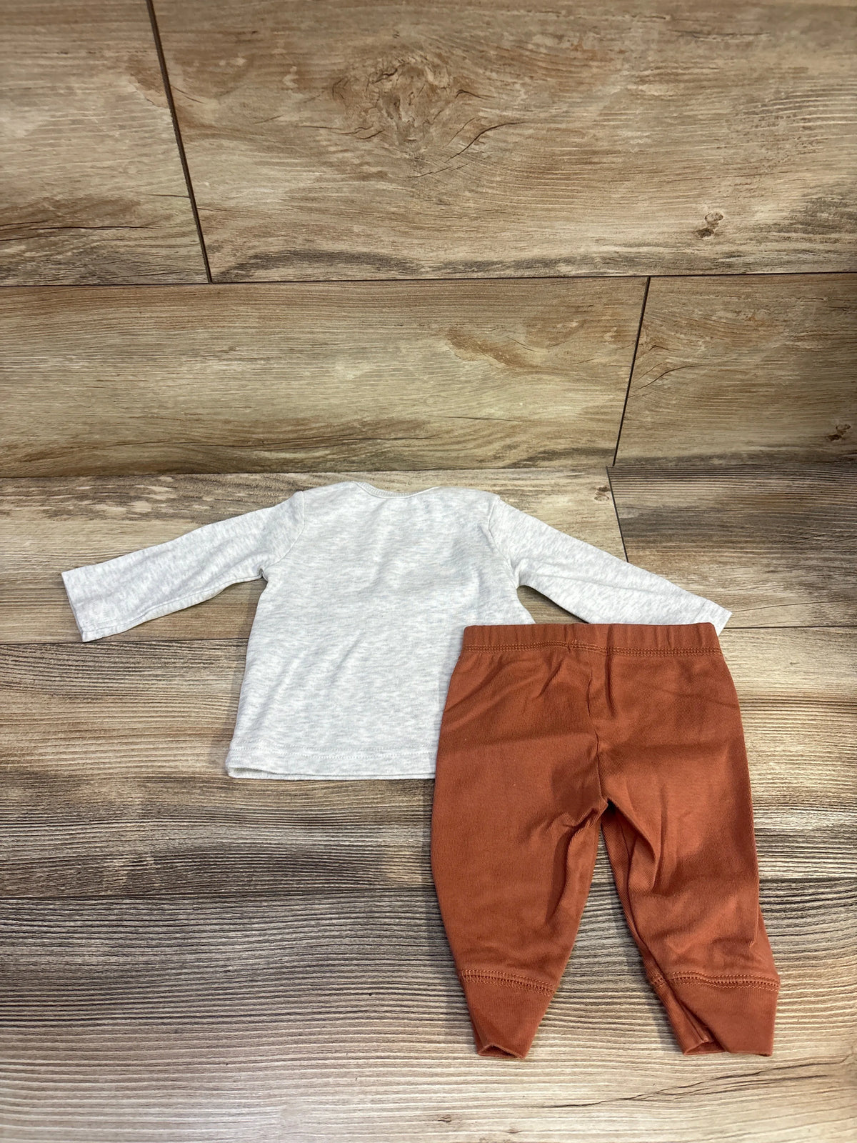 Just One You 2pc My First Thanksgiving Shirt & Bottoms Set Grey sz 3m