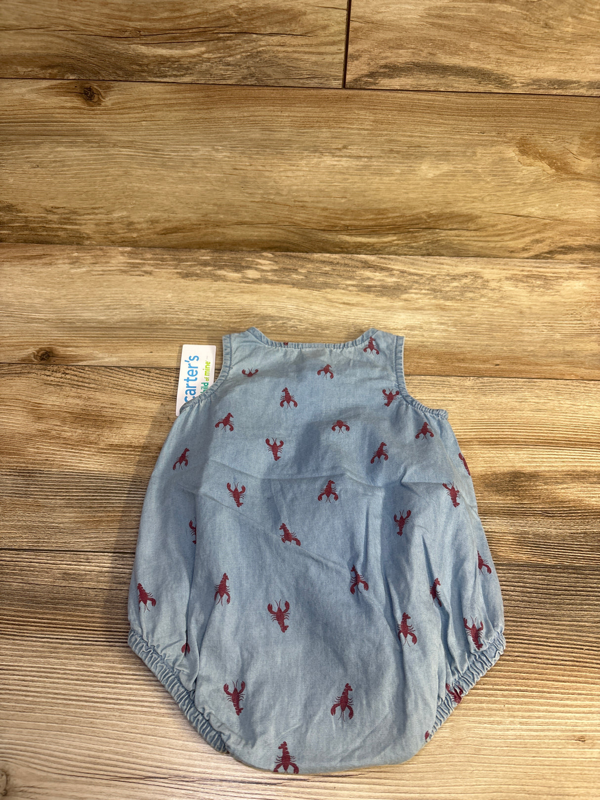 NEW Child of Mine Chambray Henley Bubble Romper Blue sz 3-6m