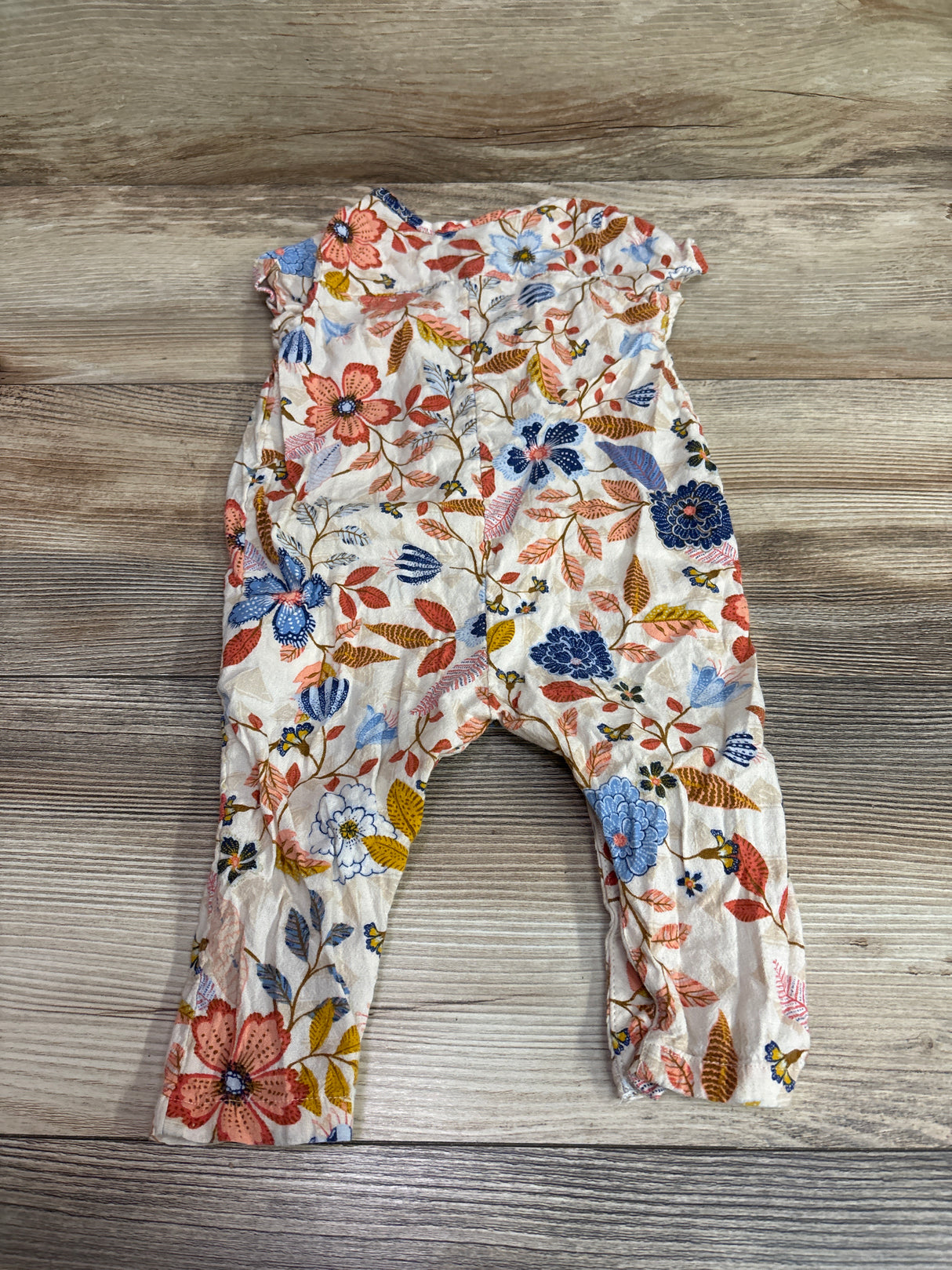 Old Navy Floral Button-Front Jumpsuit Beige sz 6-12m