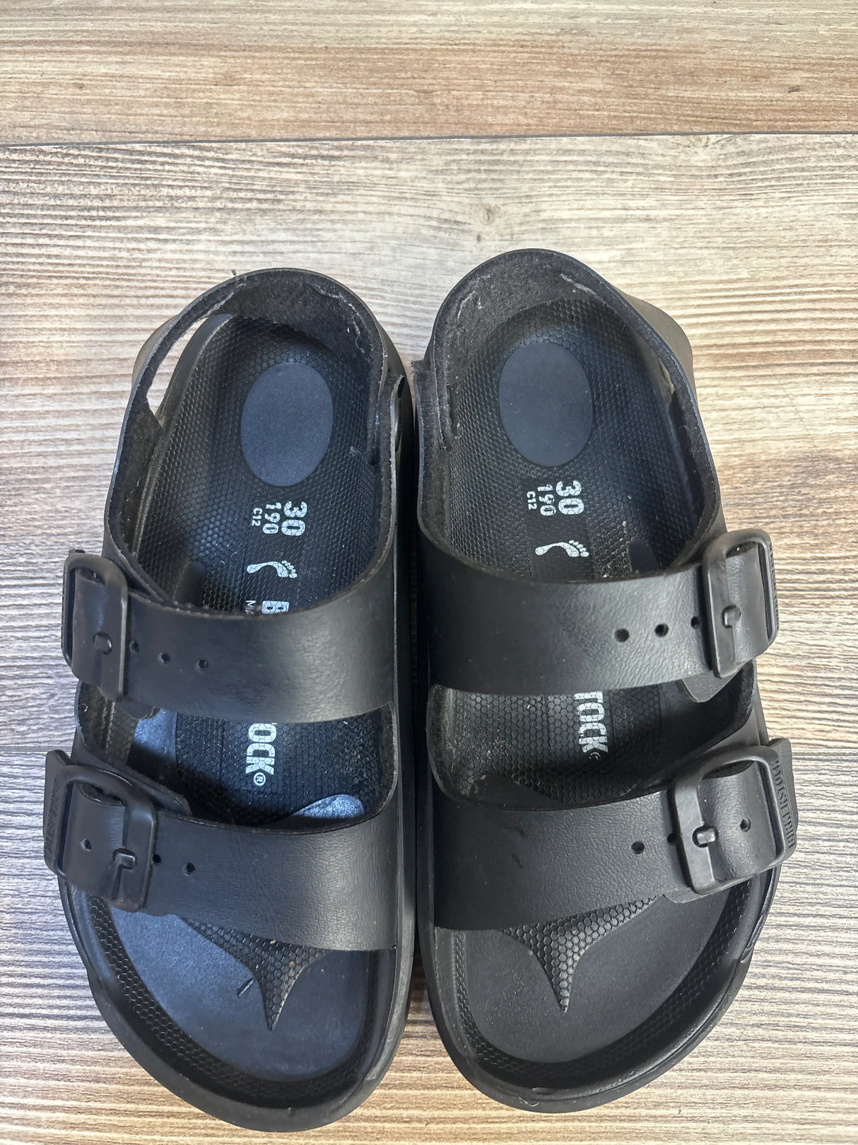Birkenstock Mogami Birko-Flor Sandals Black sz 12c