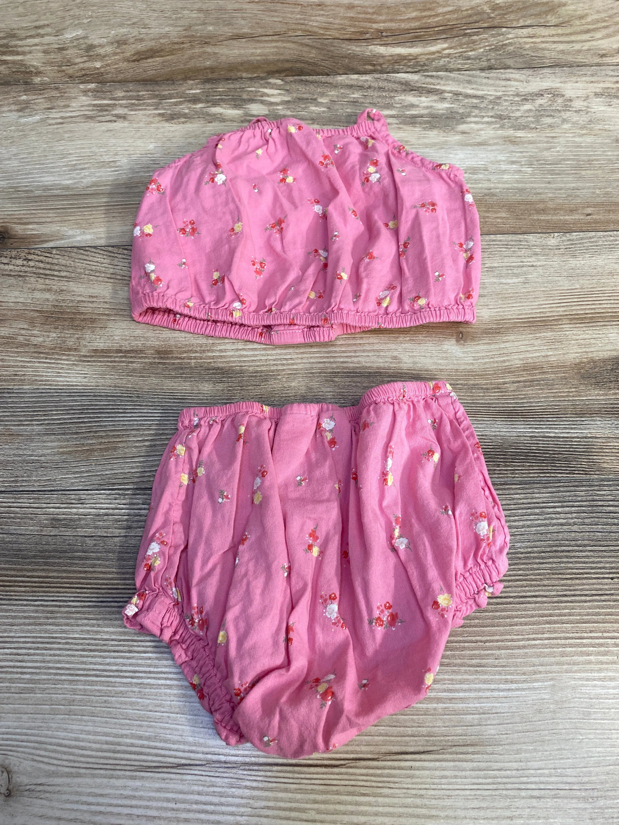 Old Navy 2pc Floral Top & Bloomer Shorts Pink sz 6-12m - Me n Mommy To Be