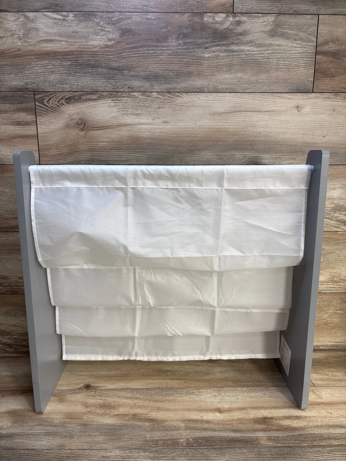 Humble Crew Kids 4-Tier Sling Bookshelf in Grey/White