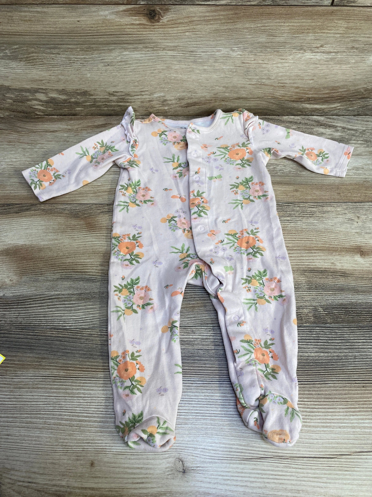 Bundles Floral Ruffle Sleeper Pink sz 3-6m - Me n Mommy To Be