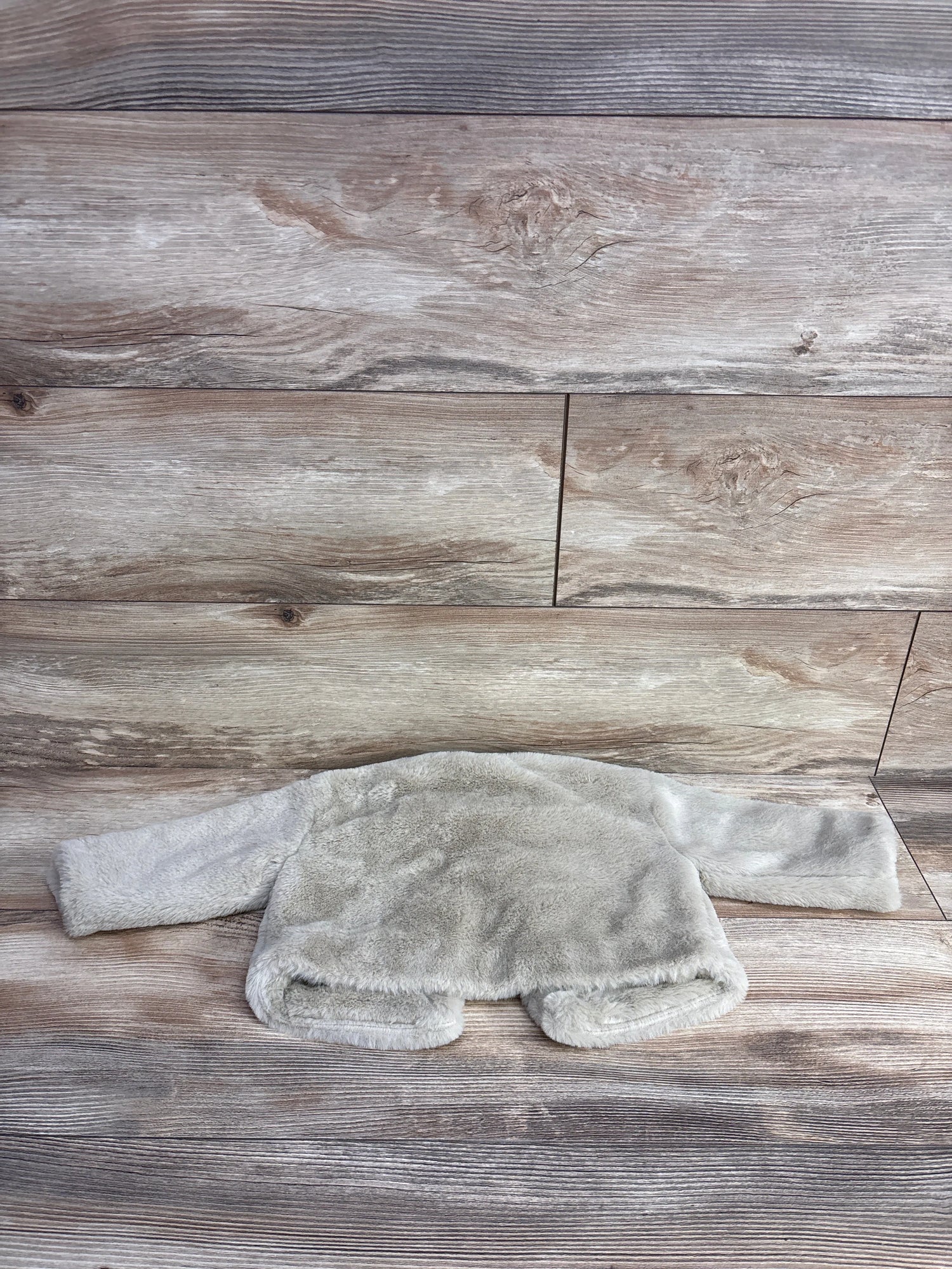 Baby Gap Faux Fur Open Cardigan Beige sz 6-12m