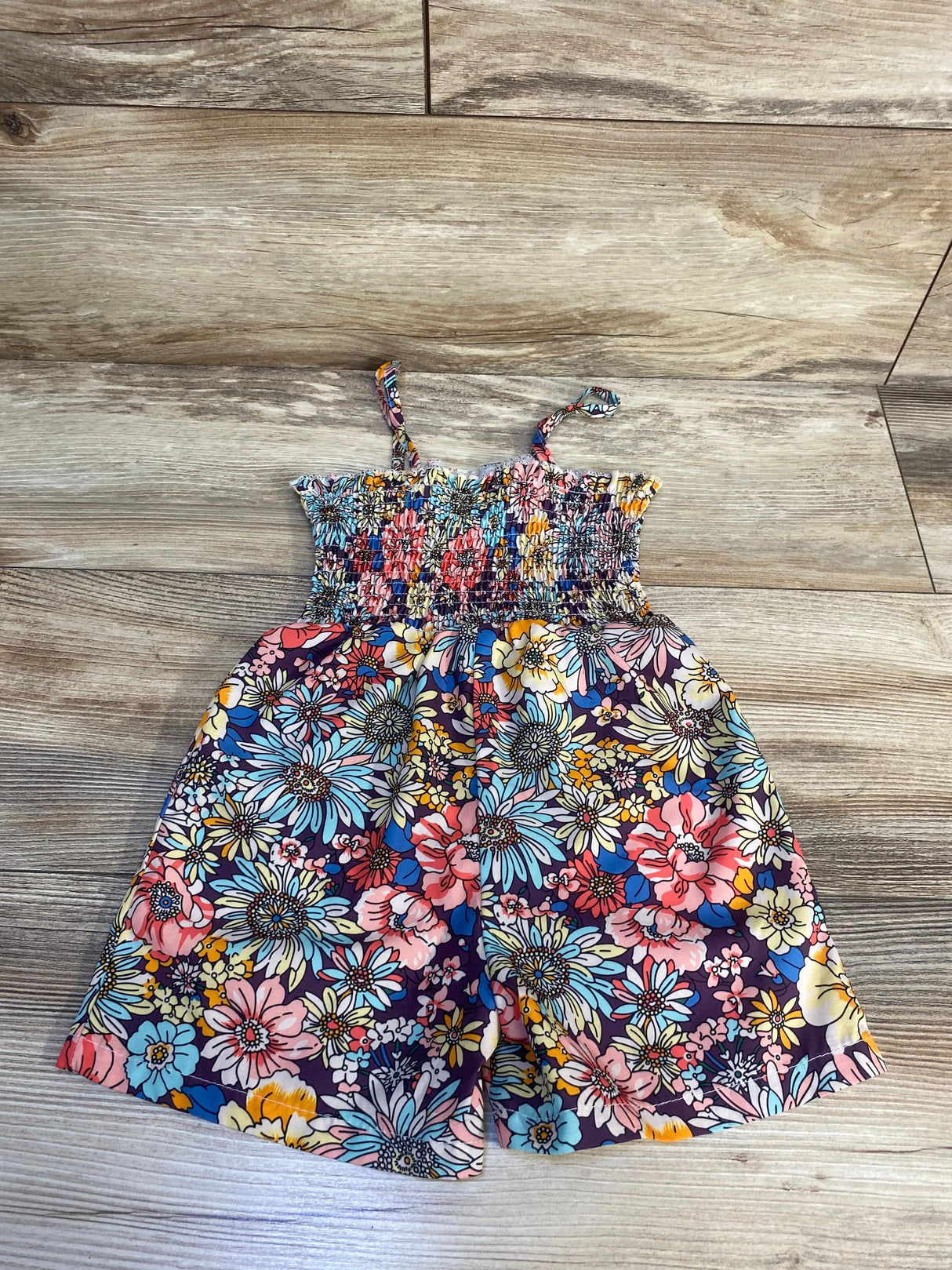 Shein Smocked Floral Dress Purple sz 12-18m