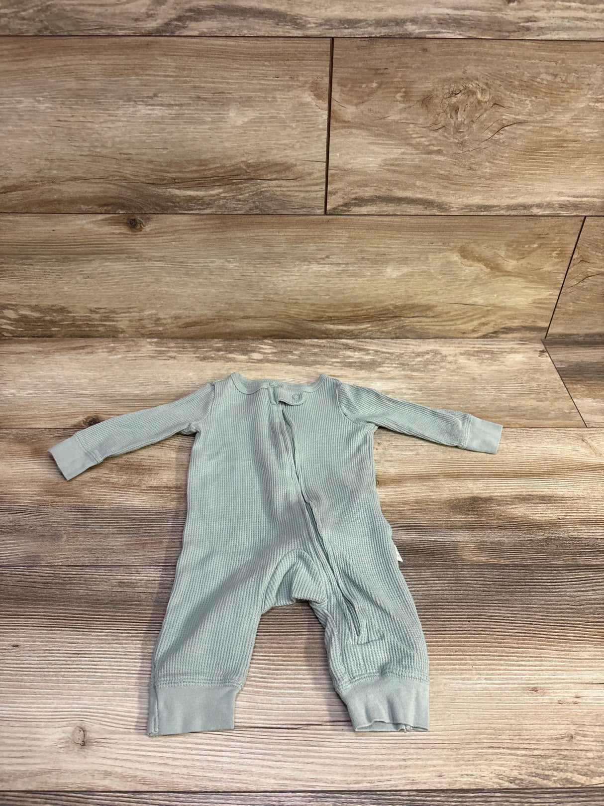 Carter's Waffle Knit Footless Sleeper Green sz 3m