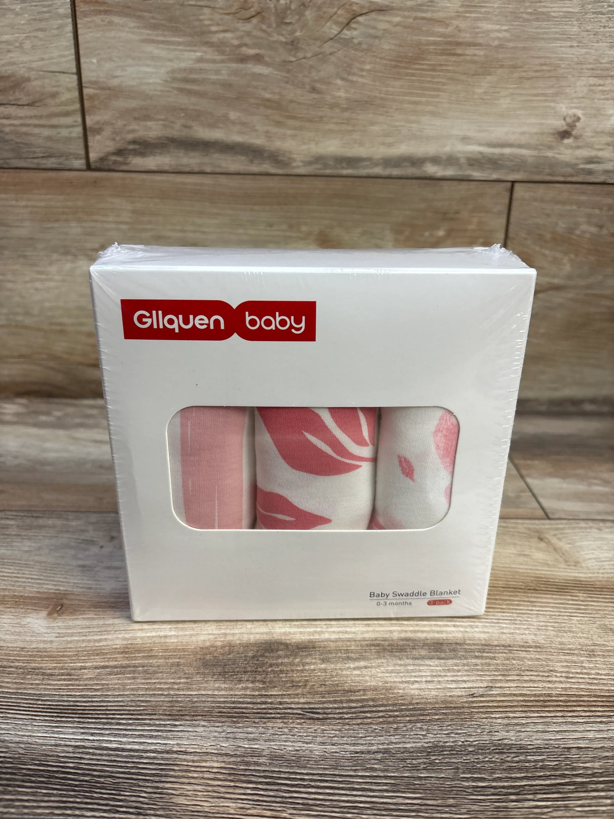 NEW Gllquen 3pk Swaddle Wraps Pink/White sz 0-3m