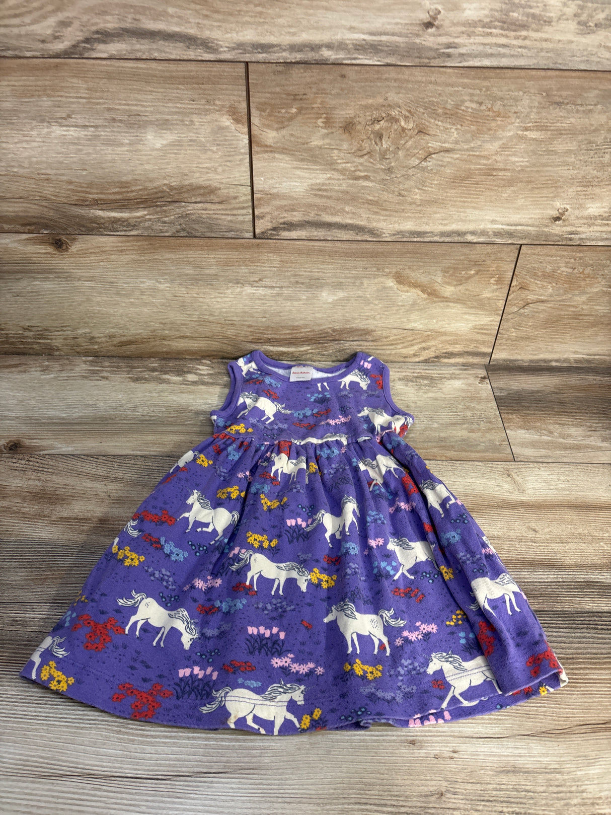 Hanna Andersson Pony Pals Play Dress Purple sz 3T