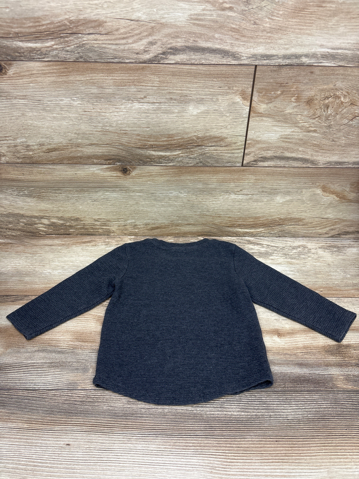 Cat & Jack Ribbed Long Sleeve Shirt Grey sz 18m