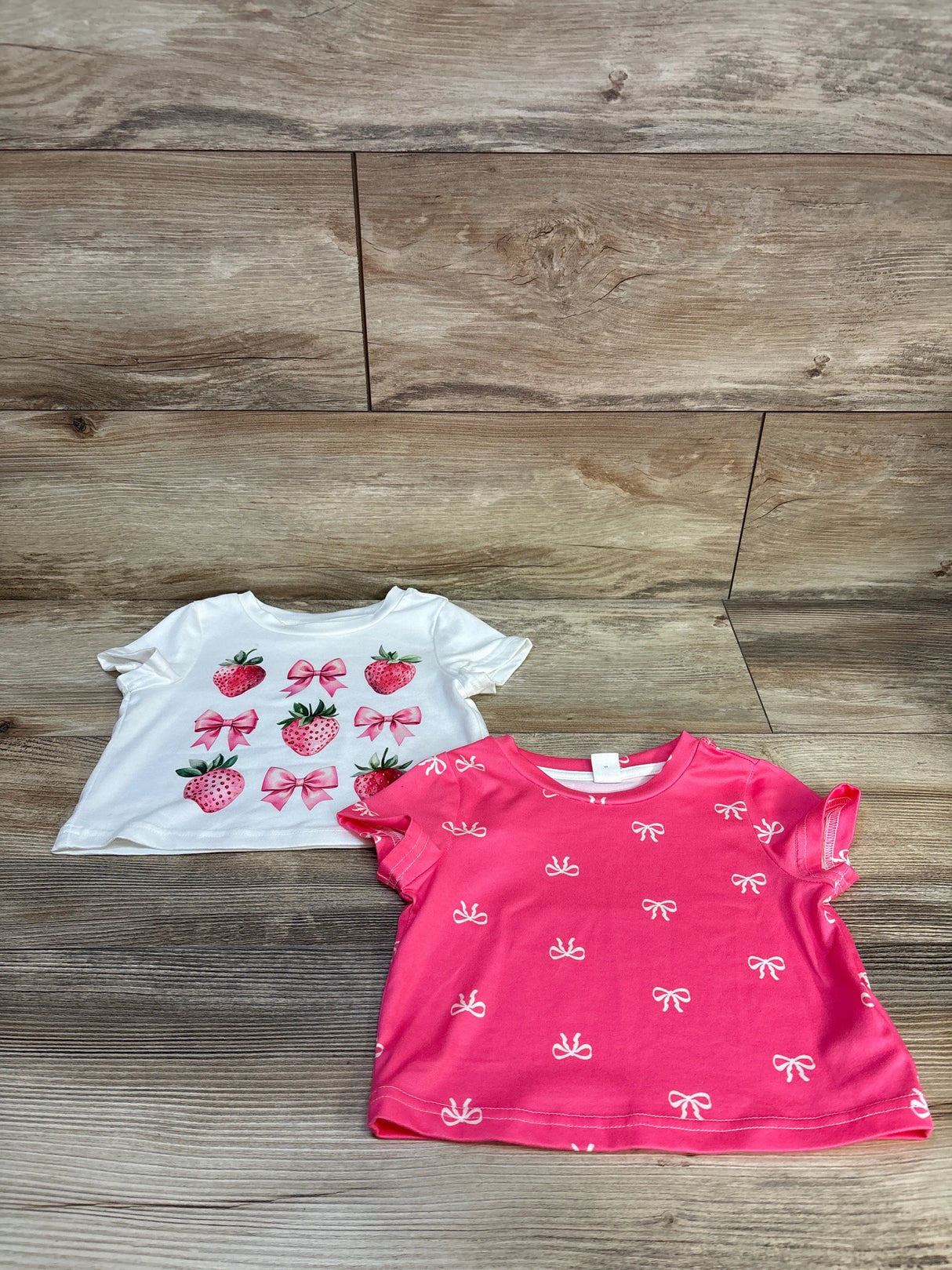 Shein 2pk Short Sleeve Shirts Pink sz 6-9m