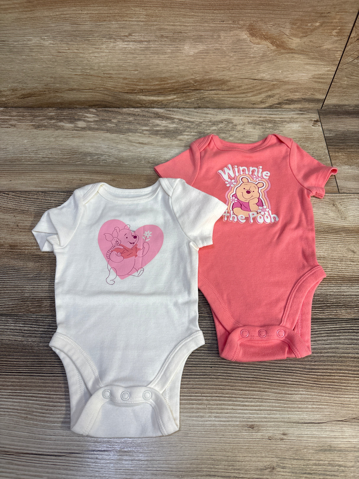 Jumping Beans x Disney Winnie The Pooh 2pk Bodysuits Pink sz Newborn