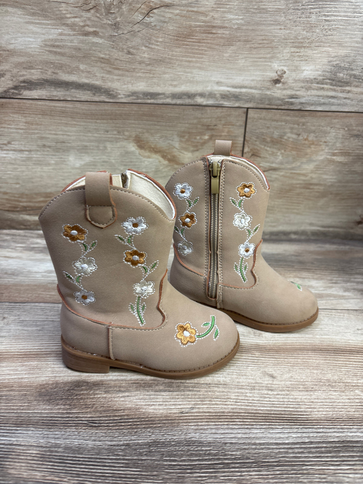BMCiTYBM Embroidered Western Cowgirl Boots Tan sz 6c