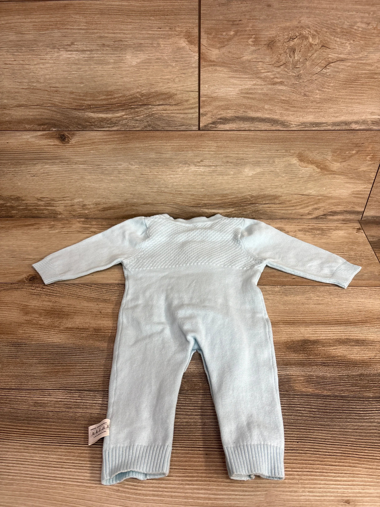 Cable Knit Coverall Romper Robin Egg Blue sz 3-6m