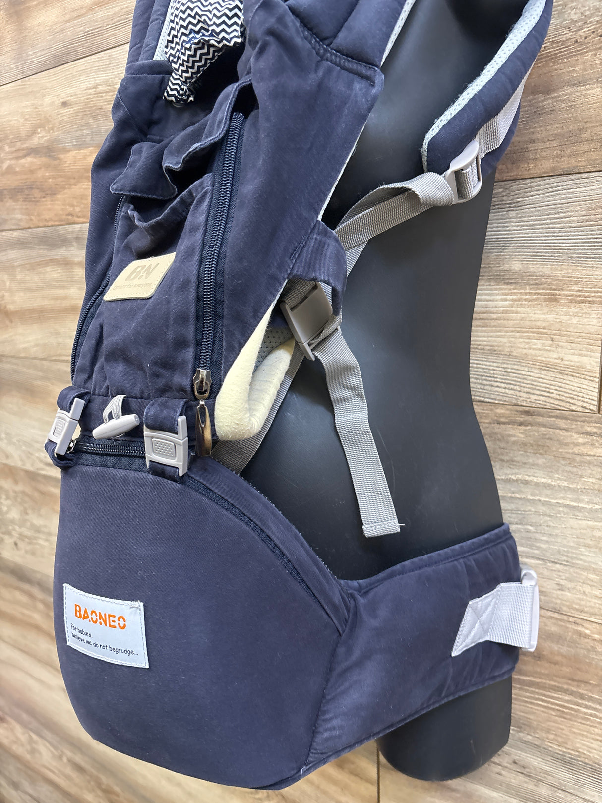 BAONEO 6-in-1 Baby Carrier with Hip Seat Navy 7-41lbs
