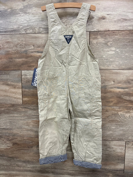 NEW Oshkosh Overalls Beige sz 4T - Me n Mommy To Be