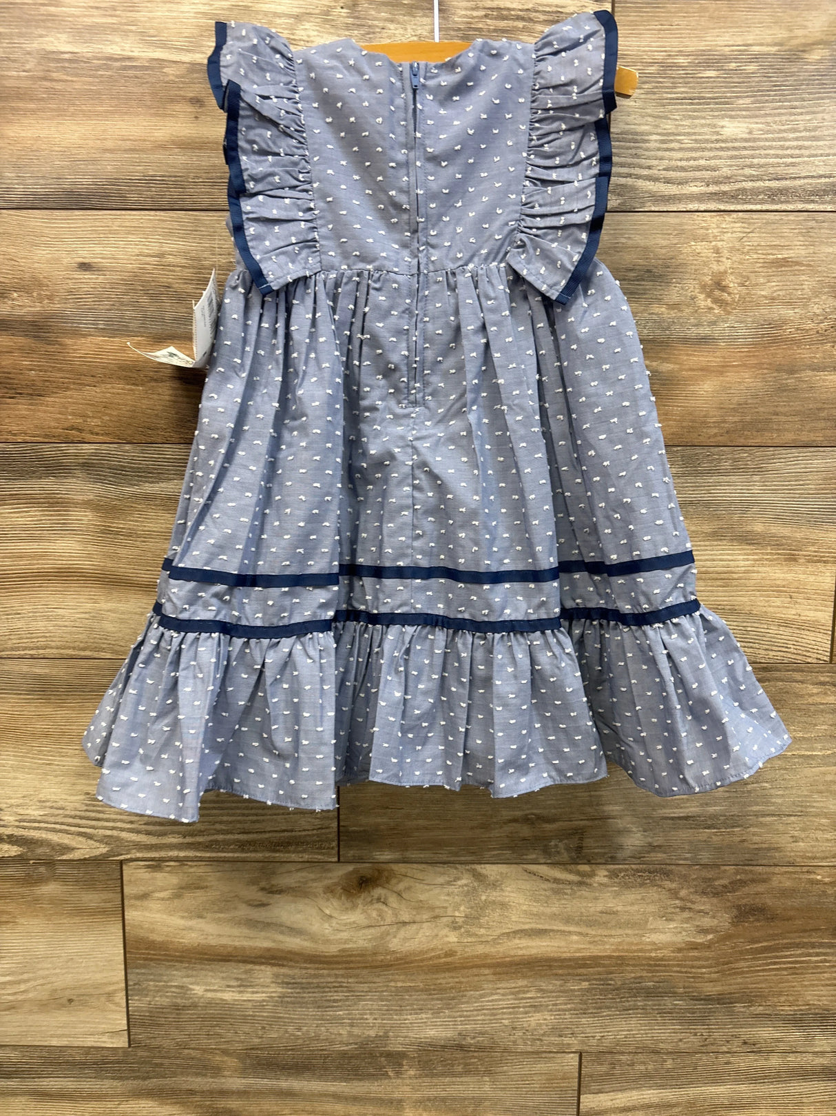 NEW Iris & Ivy Swiss Dot Dress Blue sz 4T