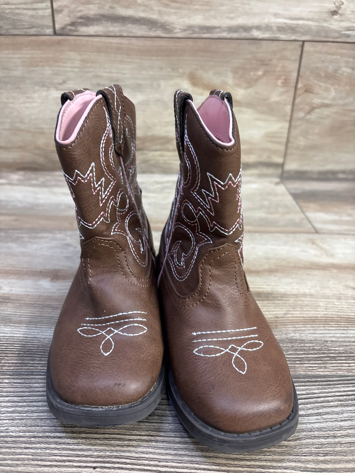 Wonder Nation Western Cowgirl Boots Brown sz 9c