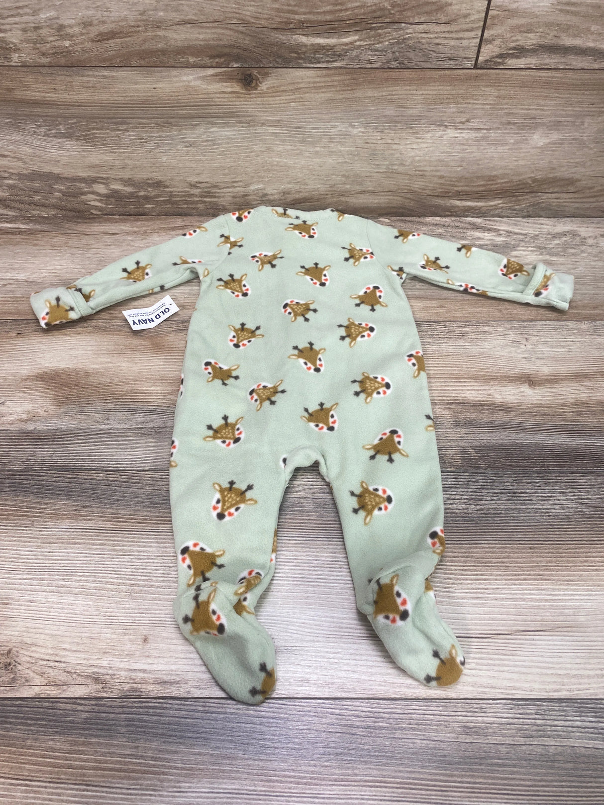 NEW Old Navy Reindeer Blanket Sleeper Green sz 3-6m - Me n Mommy To Be