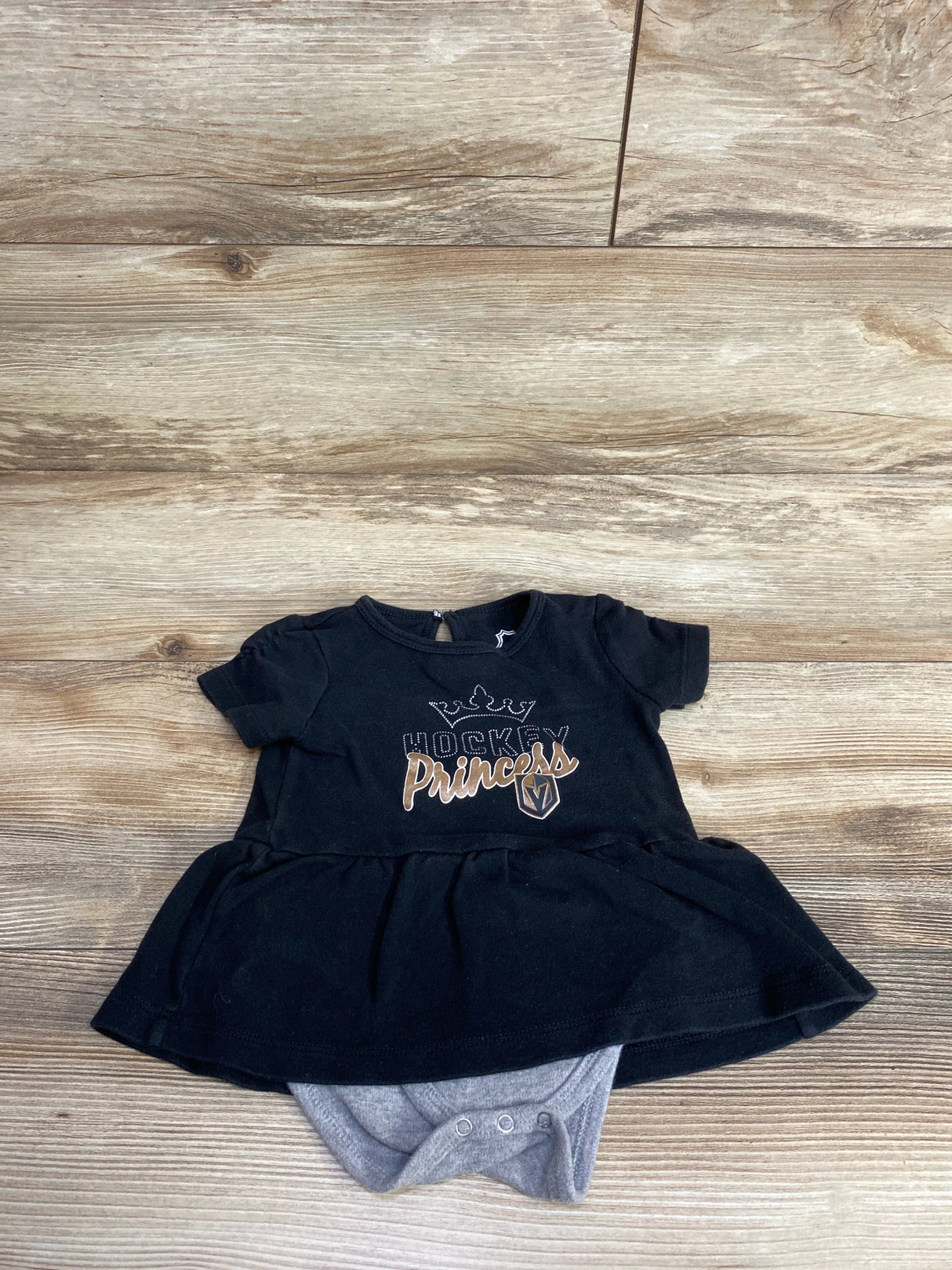 NHL Hockey Princess Bodysuit Dress Black sz 6-9m