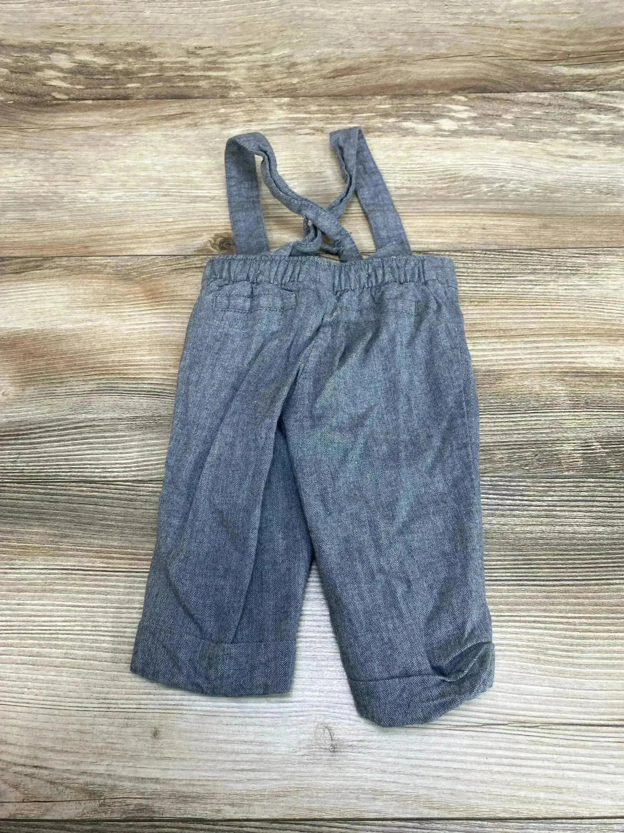 Janie and Jack Suspender Pants Grey sz 0-3m - Me n Mommy To Be