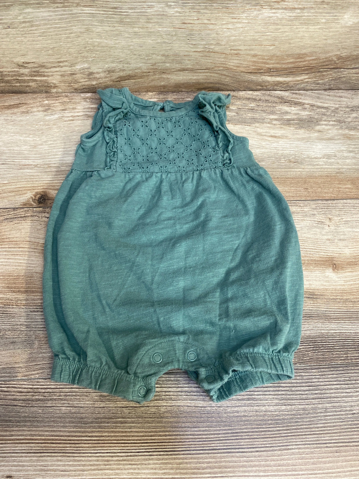 Just One You Shortie Romper Green sz 6m - Me n Mommy To Be