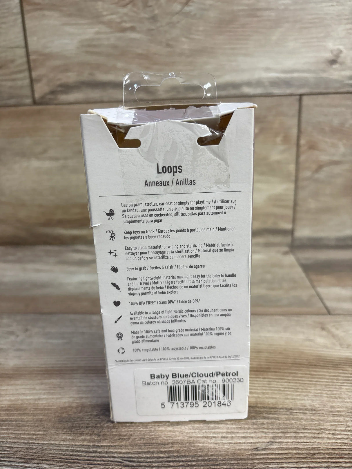 Bibs Loops 12pk Grey/Blue