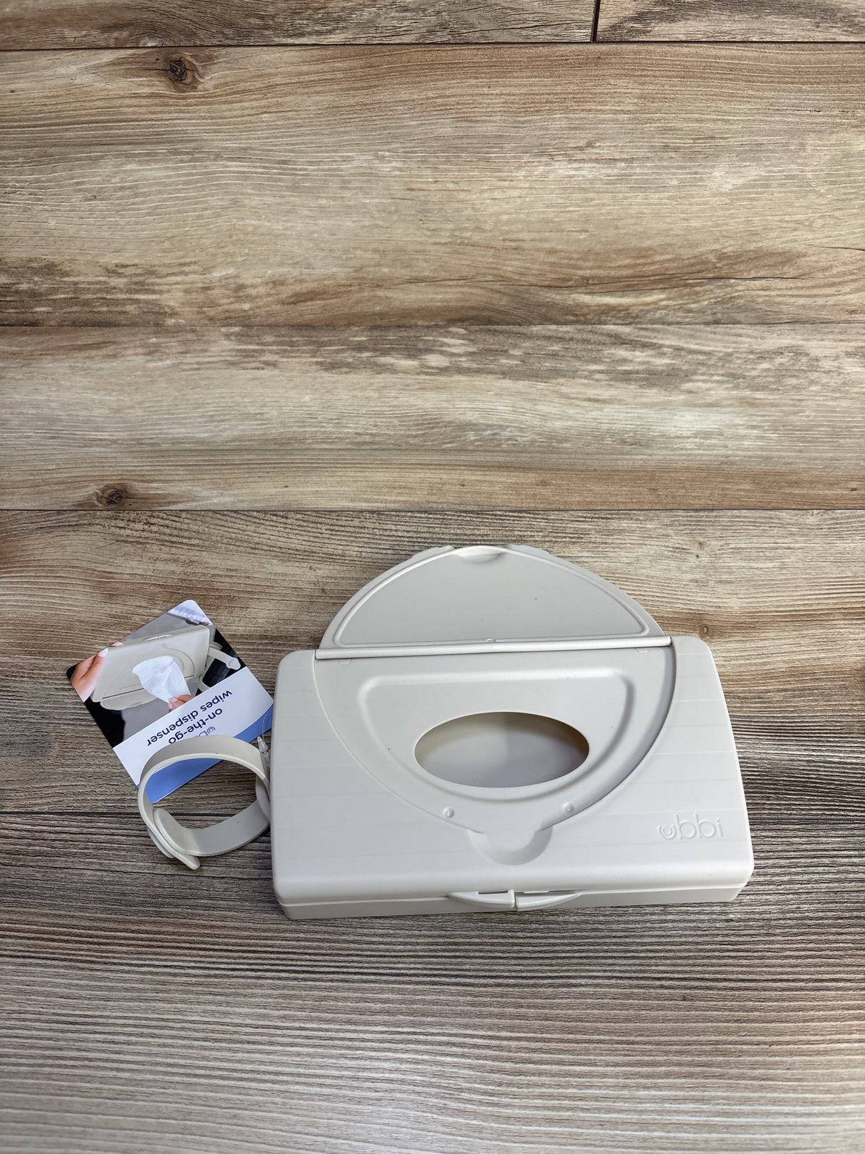 NEW Ubbi On-The-Go Baby Wipes Dispenser, Taupe