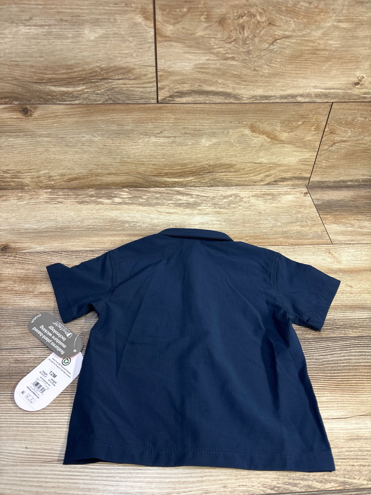 NEW Wonder Nation Button Up Shirt Navy sz 12m