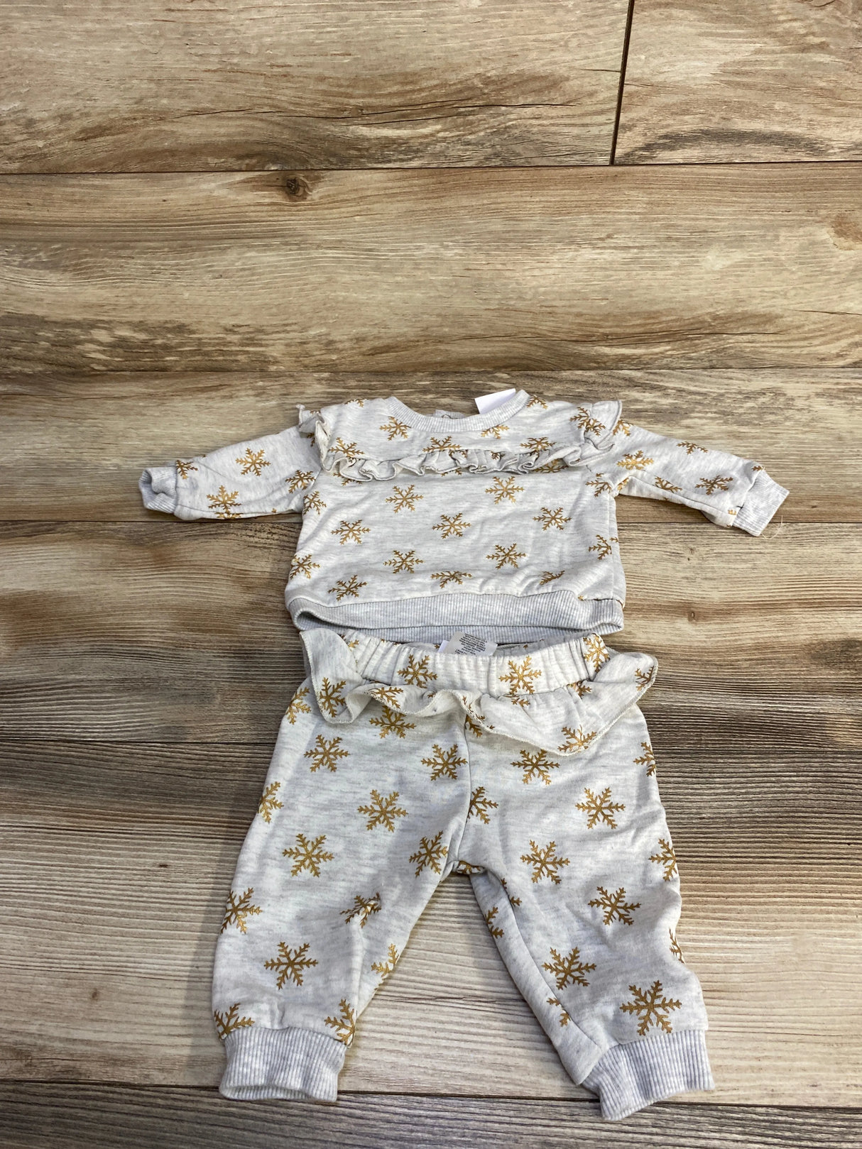 Just Lizzy Ruffled Pull Over Sweater & Pants Grey sz 3m