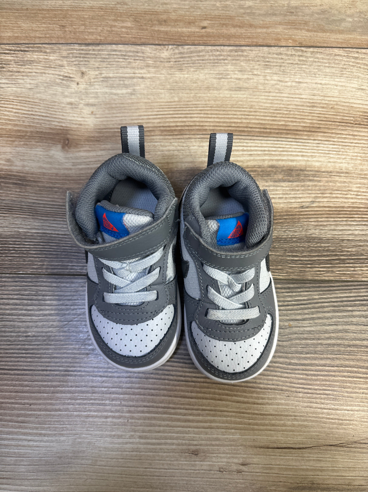 Nike Court Borough Mid TD 'Grey White Blue' Sneakers sz 5c