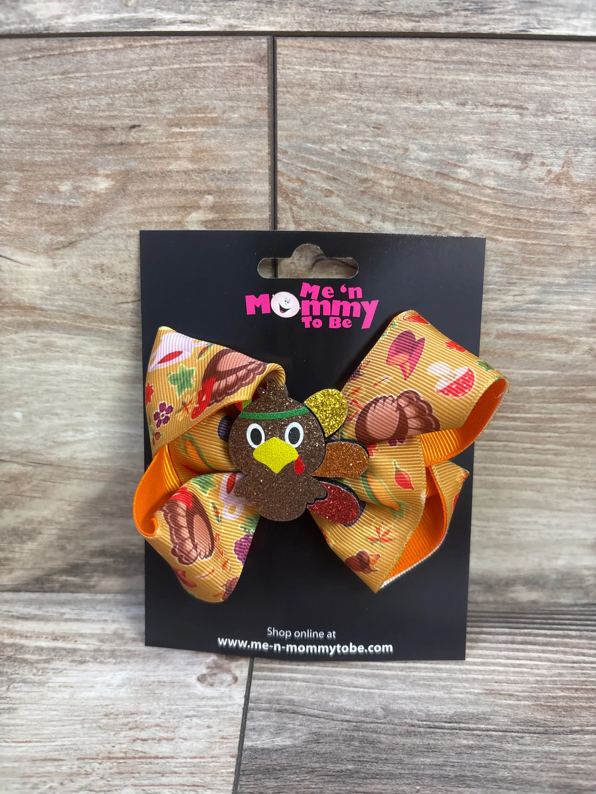NEW Glitter Turkey Applique Large Hair Bow