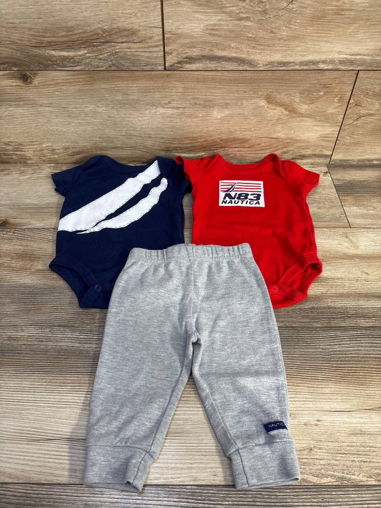 Nautica 3pc Bodysuit Set Navy sz 3/6m