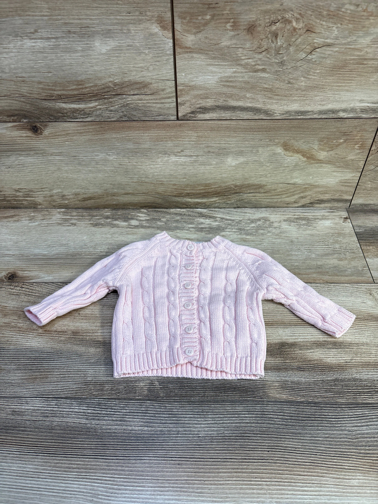 Elegant Baby Cable Knit Cardigan Pink sz 0-6m