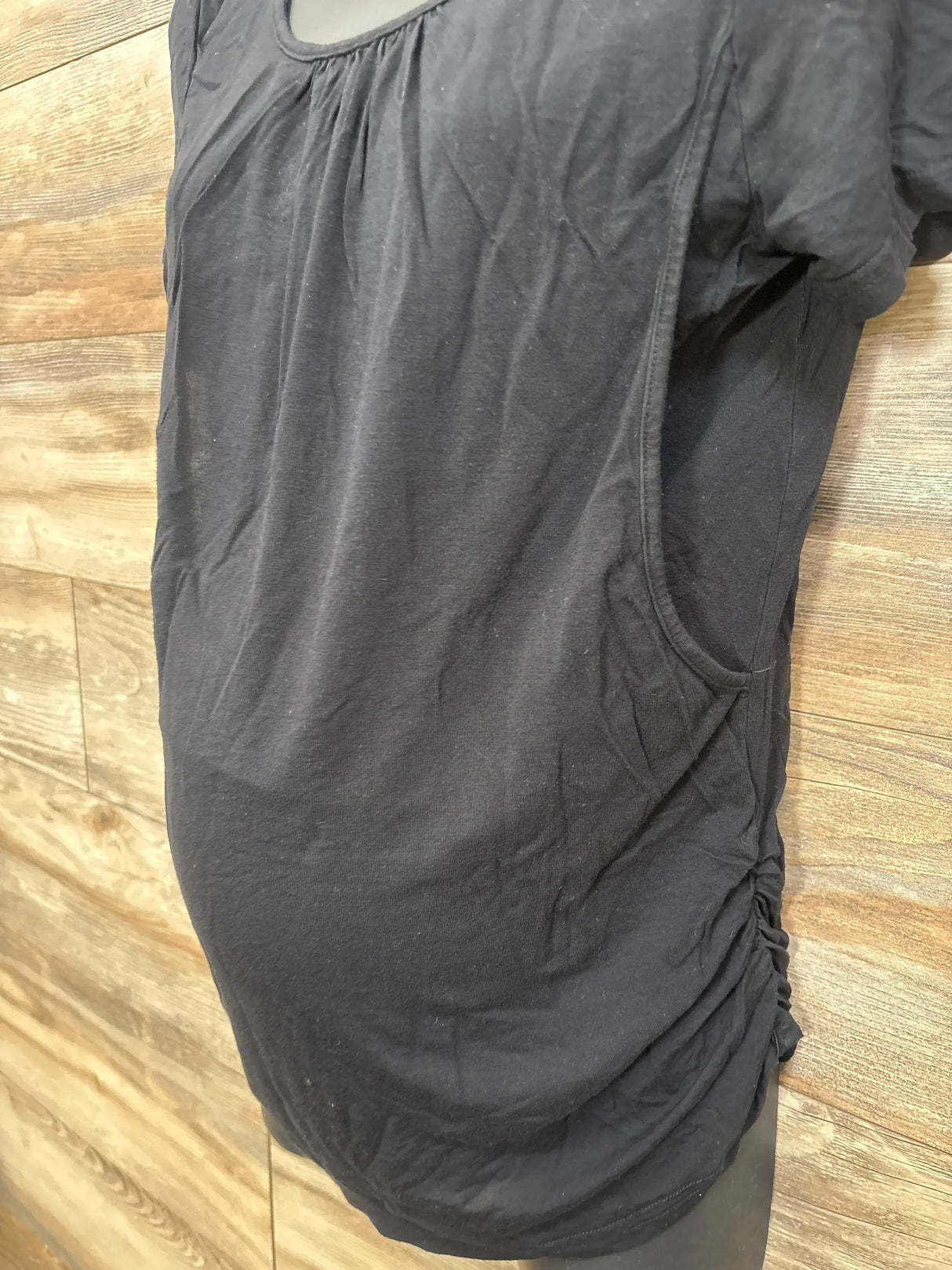 Ekouaer Short Sleeve Nursing Shirt sz Black sz Medium