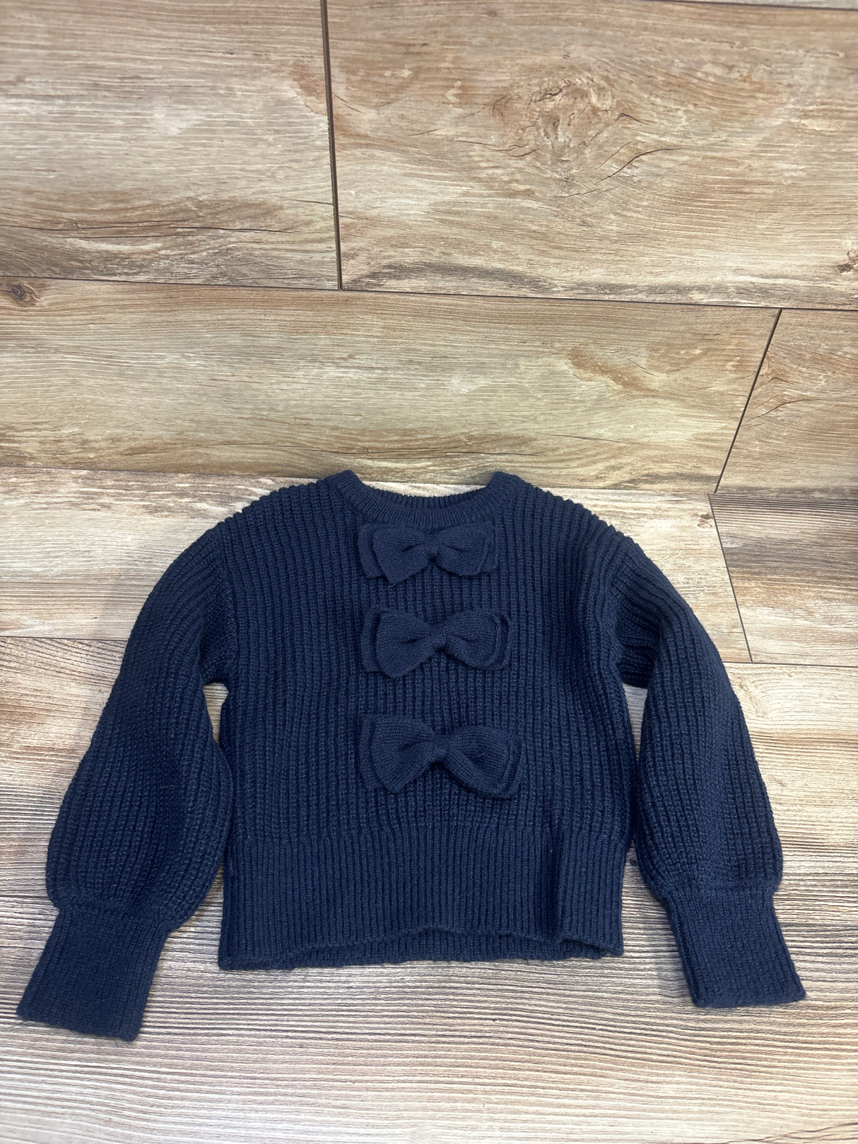 Janie & Jack The Cozy Bow Sweater Navy sz 4T