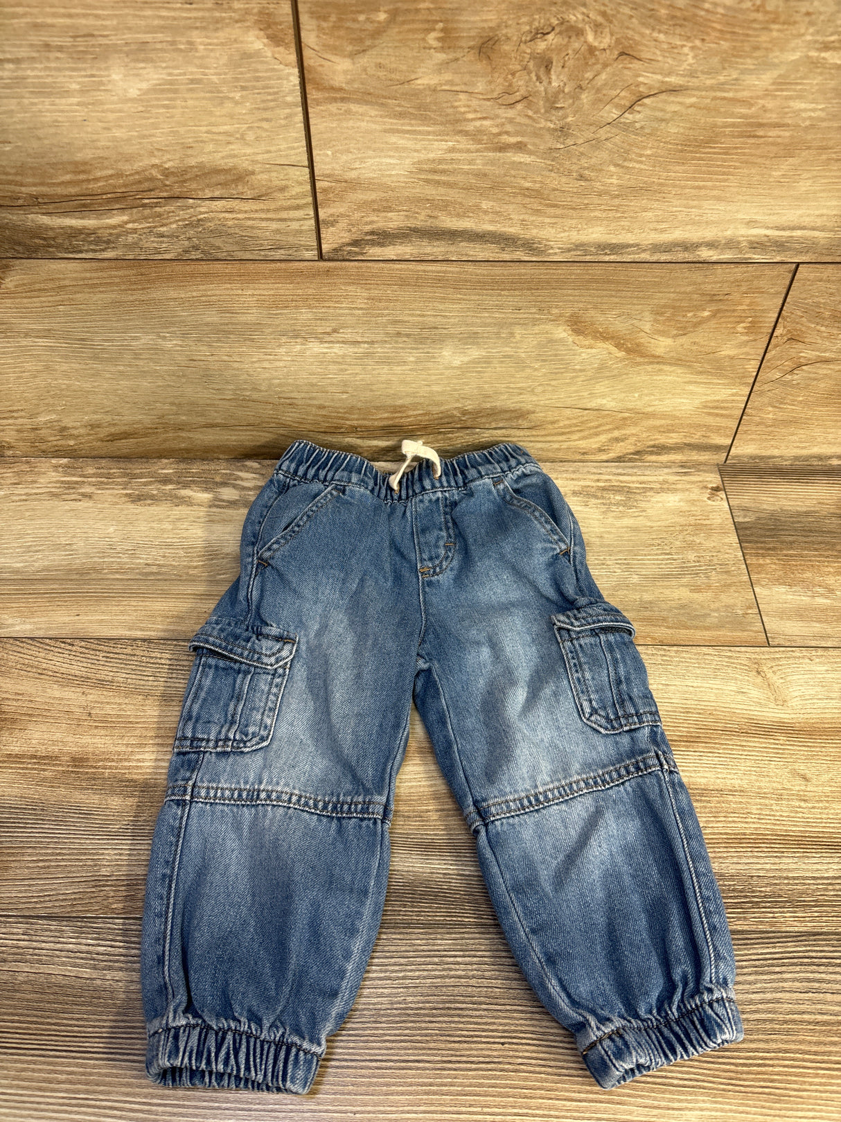 Wonder Nation Drawstring Cargo Jeans Blue sz 18m