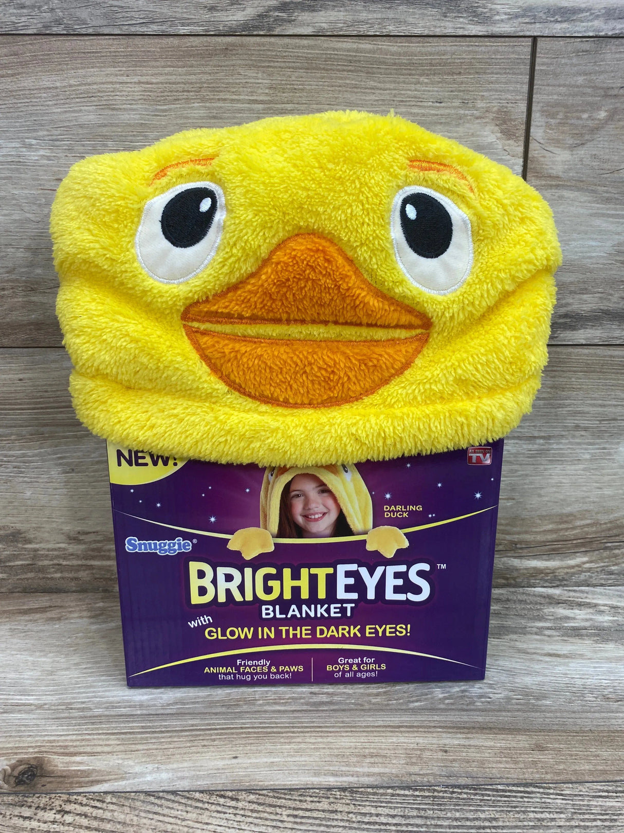 NEW Snuggie BrightEyes Darling Duck Blanket Yellow - Me n Mommy To Be