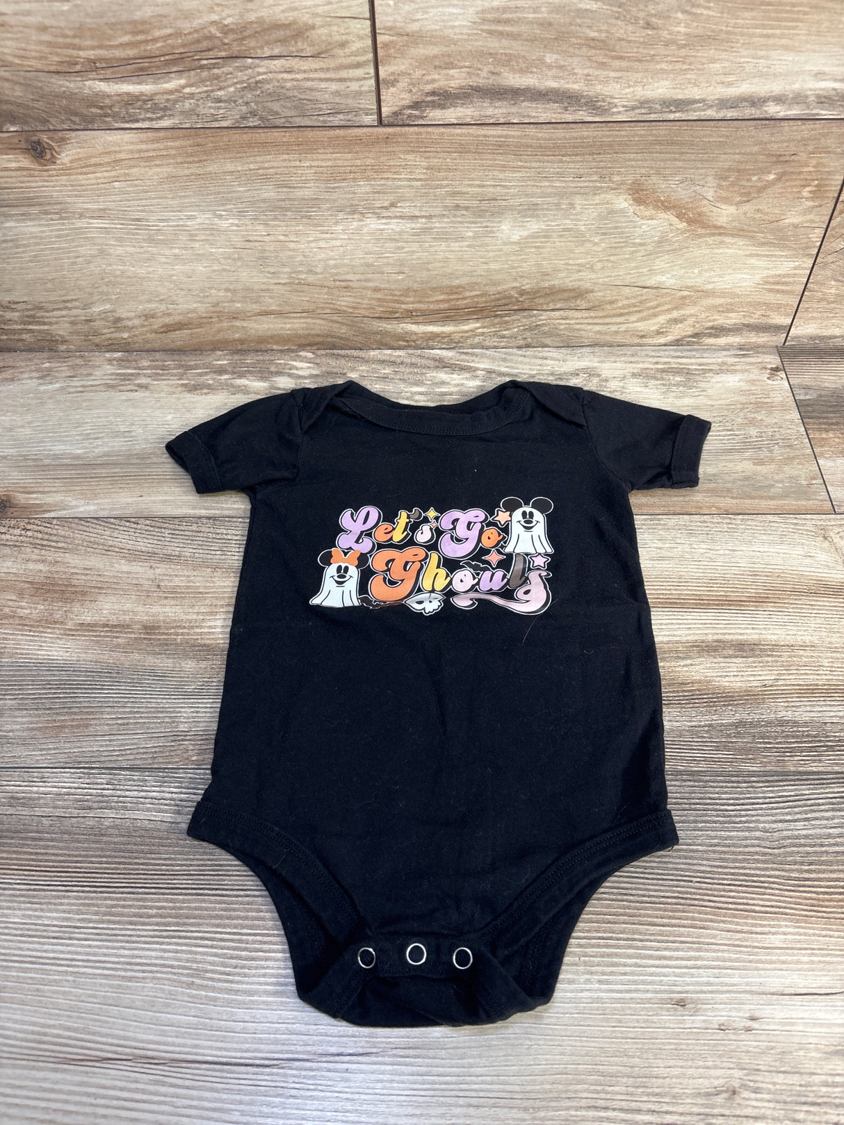 Bella + Canvas Let's Go Ghouls Bodysuit Black sz 18-24m