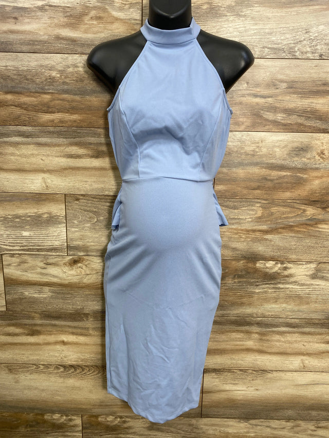 NEW Bump Biddy Backless Dress Blue sz Small - Me n Mommy To Be