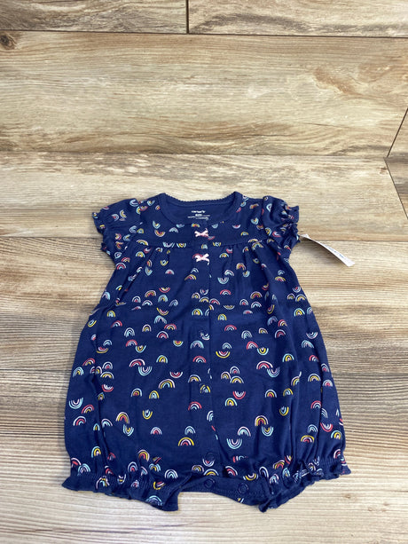 NEW Carter's Rainbow Shortie Romper Navy sz 6m - Me n Mommy To Be