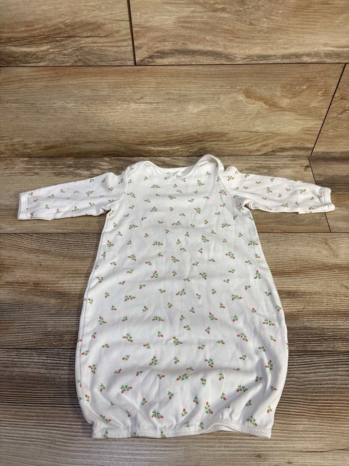 Little Me Floral Sleep Gown White sz 0-3m