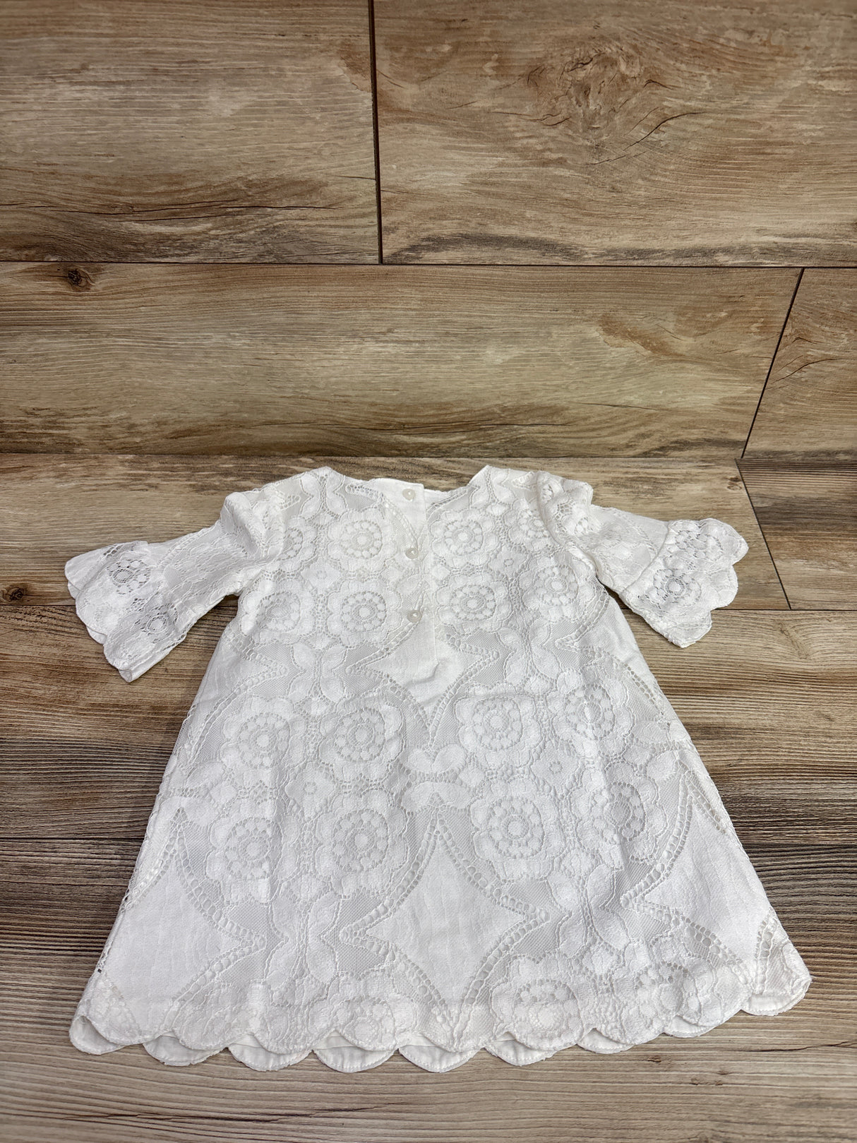 NEW Janie & Jack x Aerin Lace Scallop Hem Dress White sz 2T