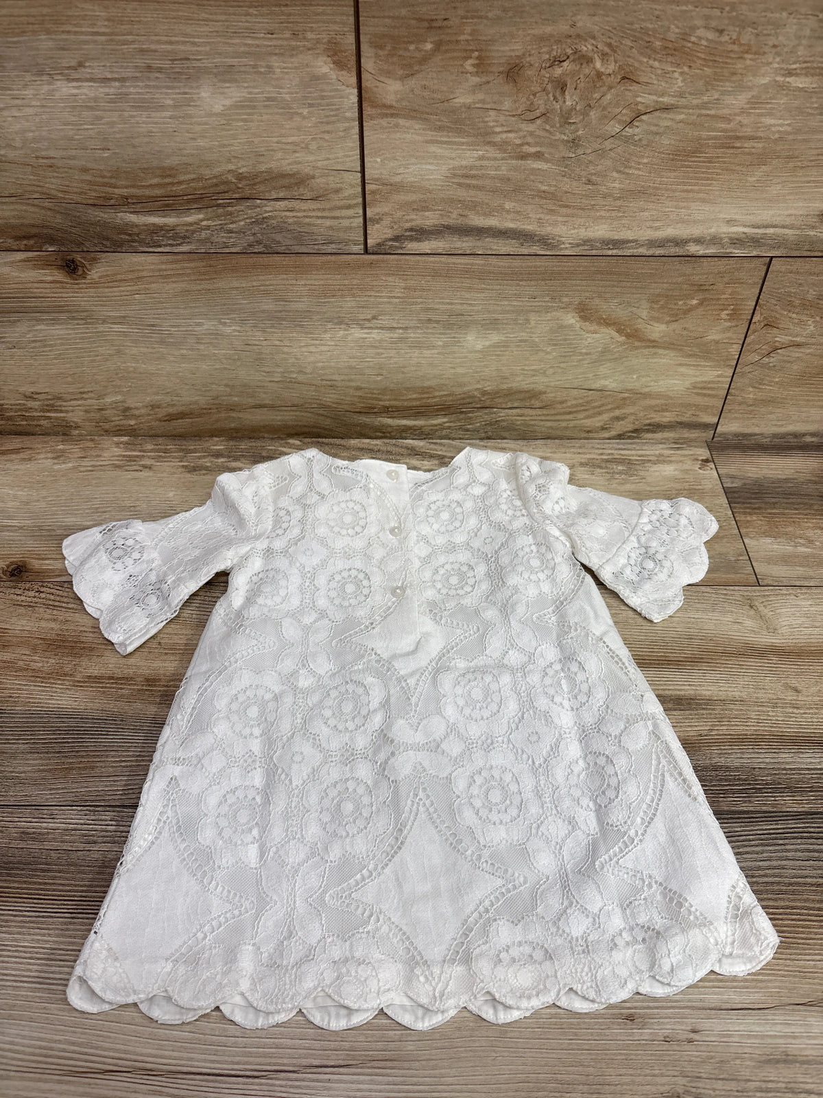NEW Janie & Jack x Aerin Lace Scallop Hem Dress White sz 2T