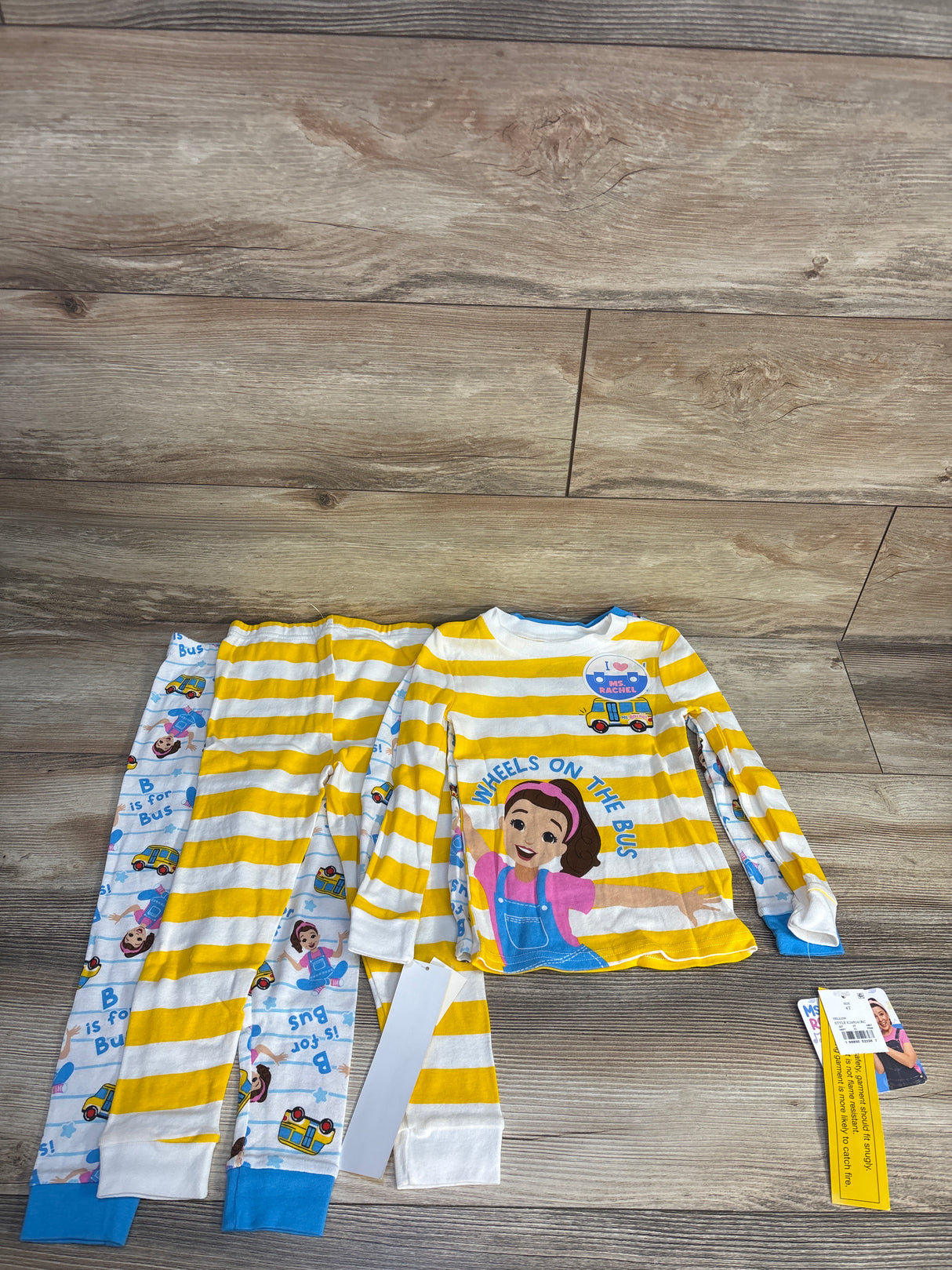 NEW Ms Rachel 4pc Snug Fit Pajama Set White sz 4T
