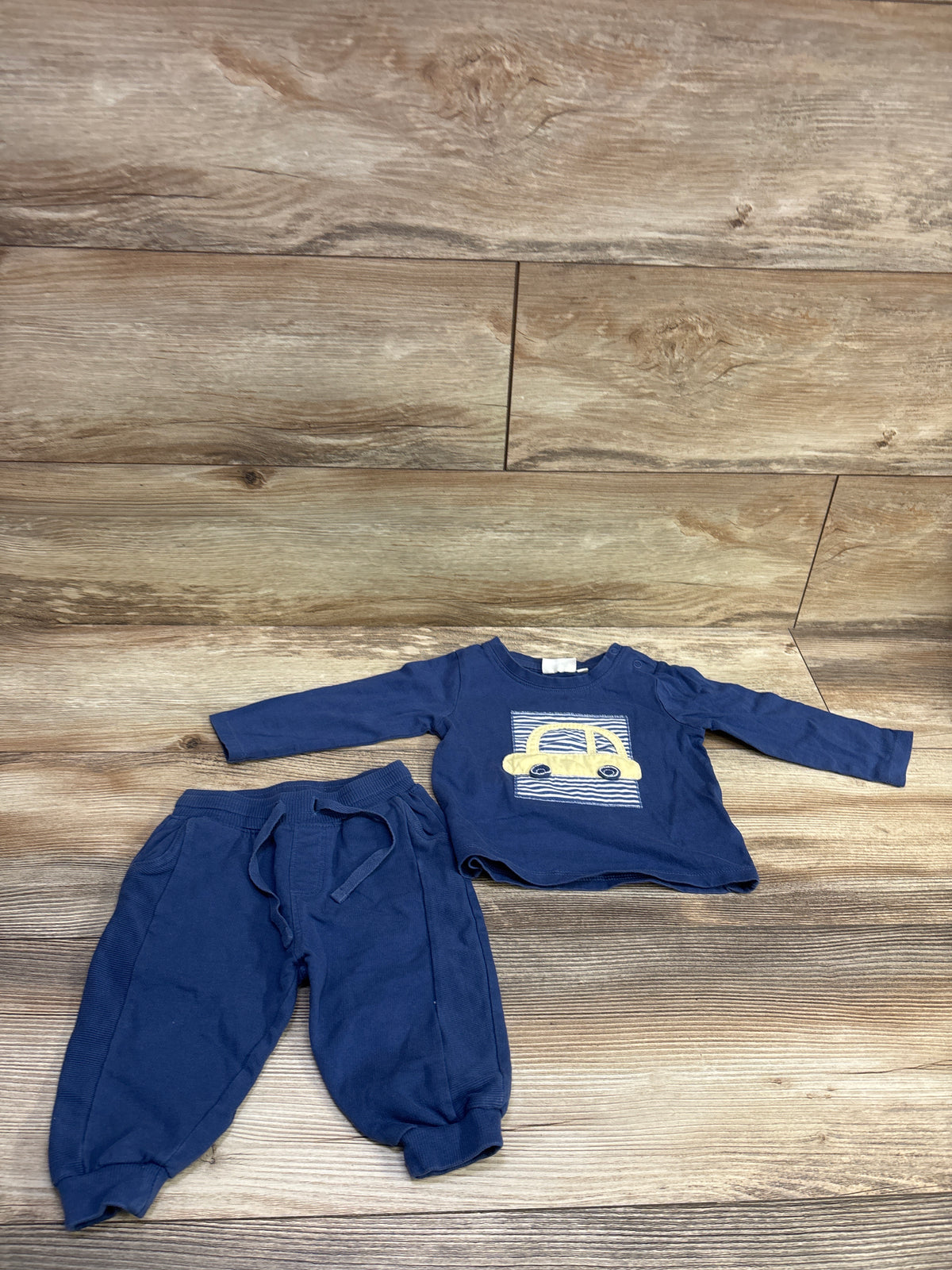 Juniors 2pc Long Sleeve Shirt & Pants Set Blue sz 6-9m