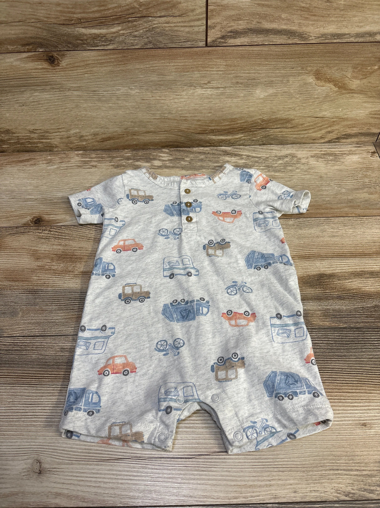 Carter's Henley Shortie Romper Grey sz 18m