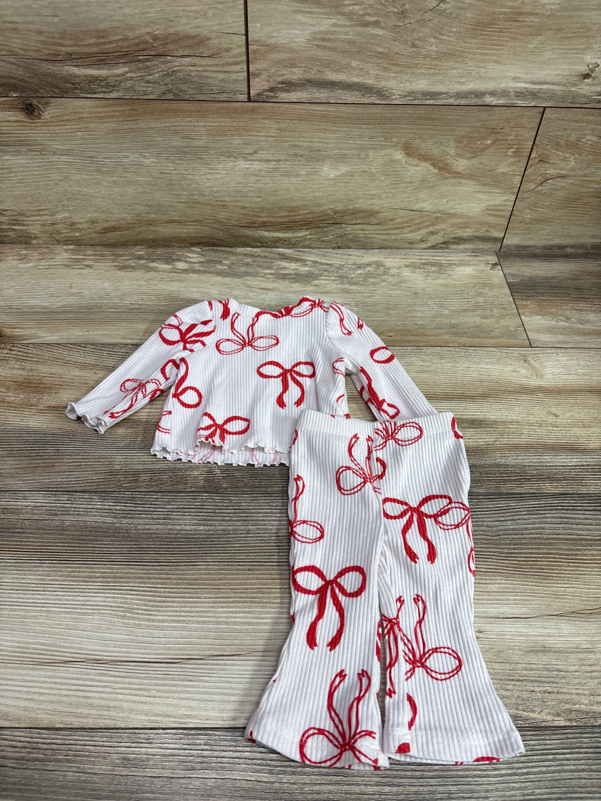 Cat & Jack 2pc Ribbed Shirt & Pants Set White sz Newborn